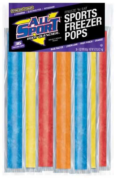 All Sport Freezer Pops Assorted Flavors 36 Pack